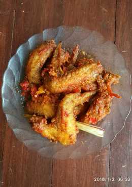 Sayap ayam masak pedas simple