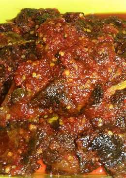 Dendeng batokok (balado)