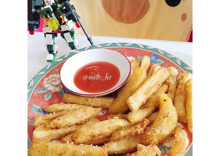 Resep Homemade French Fries (Snack MPASI 1y+) Karya Meli