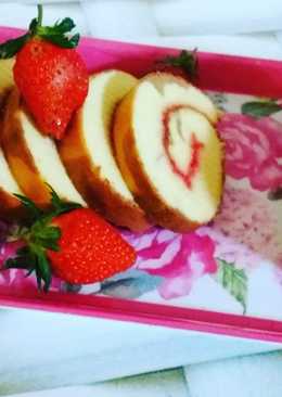 Bolu Gulung selai strawberry super lembut