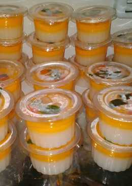 Puding mangga susu buah