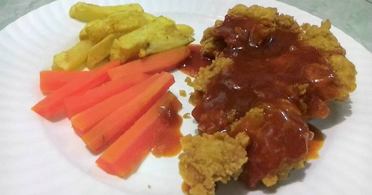 Resep Chiken steak crispy homemade ala Rike julianti