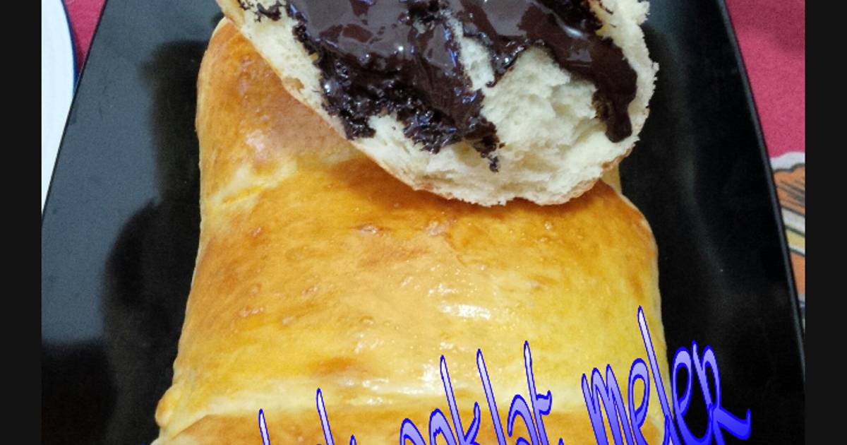 Resep roti sobek coklat  meler rotinya soft  banget oleh 