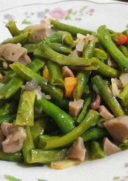 Tumis kacang panjang baso