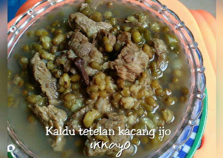 resep makanan Kaldu tetelan daging sapi kacang ijo#kitaberbagi