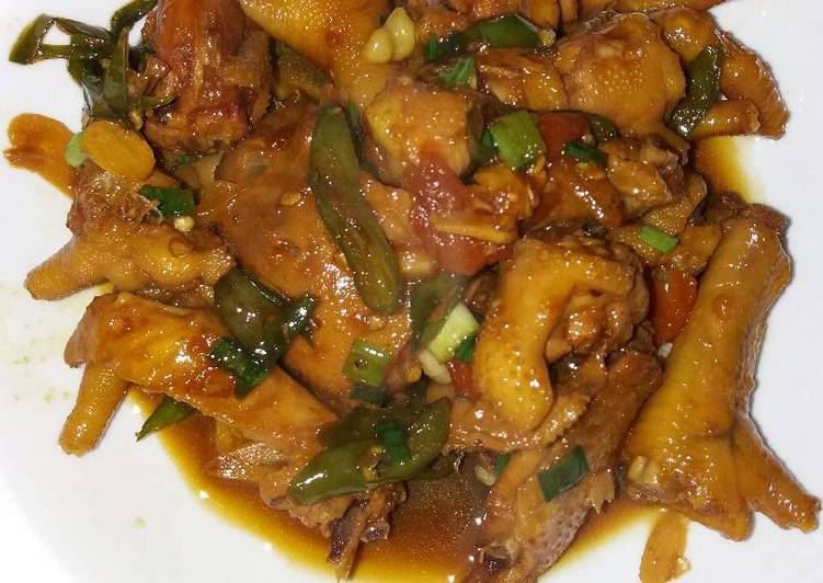 resep masakan Ceker/kepala ayam kecap (krengsengan ayam)