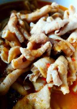 Usus ayam kuah pedas