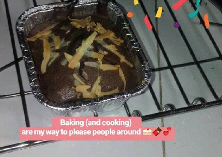 resep masakan Brownies (crusty on top, smoothy inside)