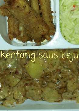 Kentang saus keju.
