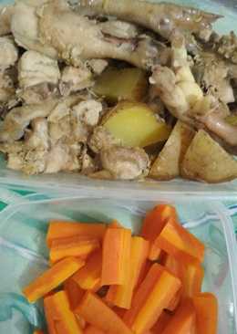 Chicken steam with veg