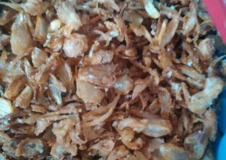 bahan dan cara membuat Bawang goreng homemade??