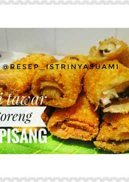 Roti tawar goreng isi pisang camilan enak, mudah dan cepat