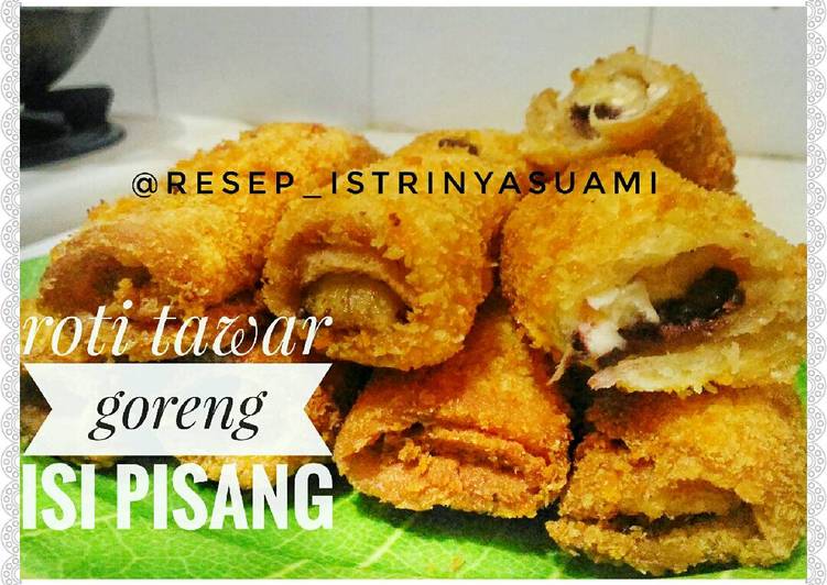 resep makanan Roti tawar goreng isi pisang camilan enak, mudah dan cepat