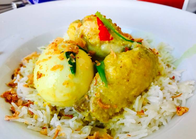 resep makanan Opor ayam teLor (Lodho) simpLe