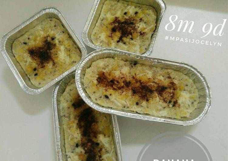  Banana Cheese Cake yang ditulis Hana Priskila sanggup disajikan  Resep Resep Menu MPASI 8m+ - Banana Cheese Cake Dari Hana Priskila