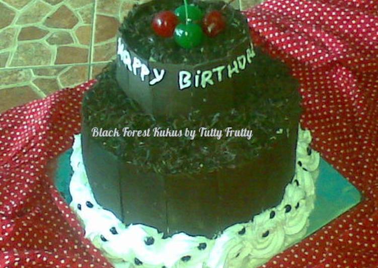 bahan dan cara membuat Black Forest Kukus