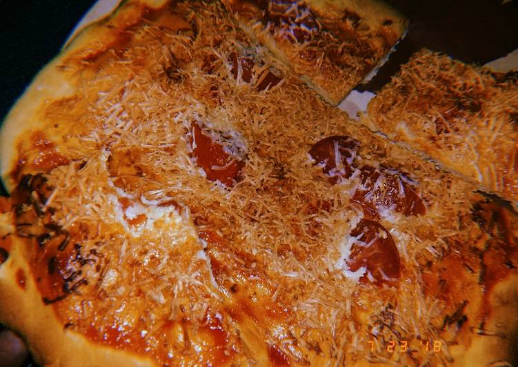 cara membuat Pizza empuk simple