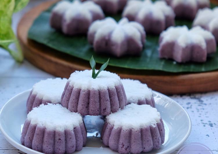 resep lengkap untuk Putu ayu ubi ungu