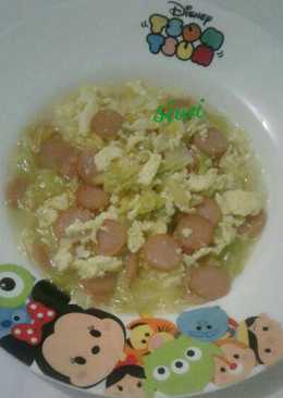 Sawi Putih Orak Arik Sosis