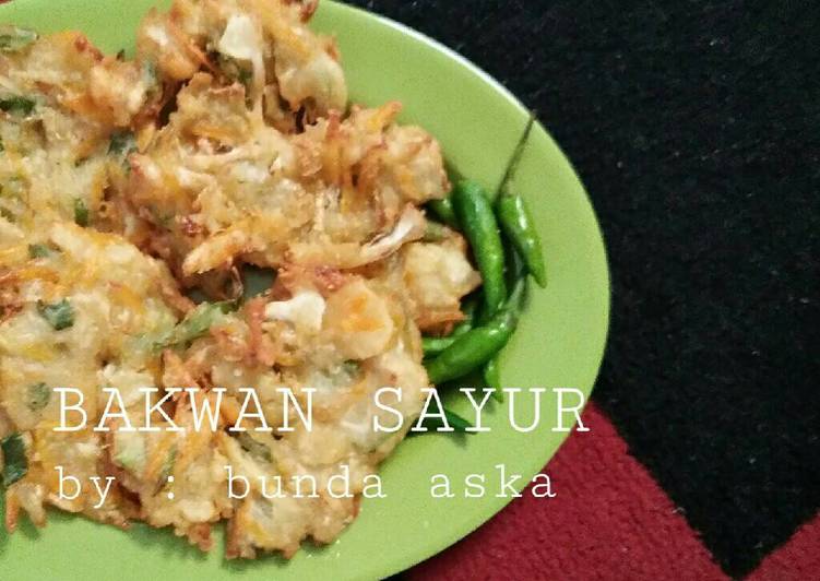 resep lengkap untuk Bakwan sayur crunchy