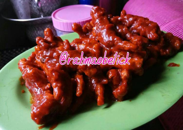 resep Ceker cripsy pedas saus barbeque