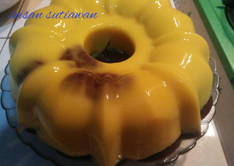 gambar untuk resep Puding labu kuning lapis coklat