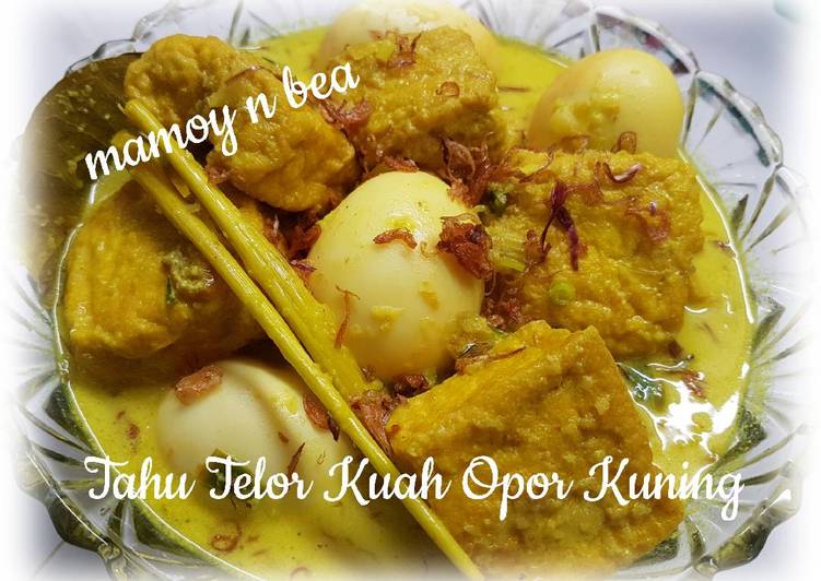 resep makanan Tahu Telor Kuah Opor Kuning