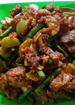 Sambalado Jengkol Tempe Kacang Panjang