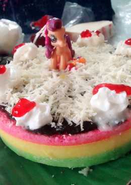 Bolu pelangi simple dan irit 