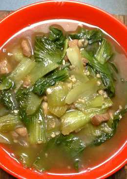 Pokcoy tumis daging saus tiram