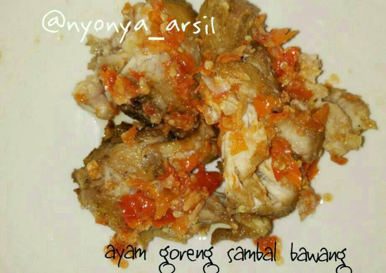 resep lengkap untuk Ayam goreng sambal bawang