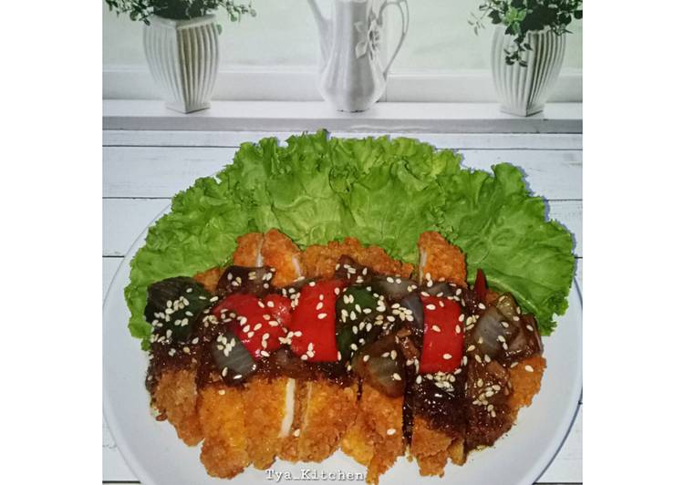 Resep Chicken Katsu With Blackpaper - Tya_Kitchen