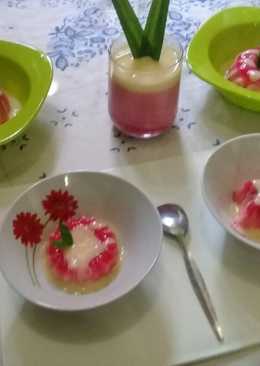 Puding Busa Buah Naga Siram Vla Vanila