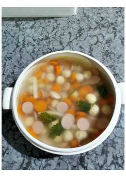 Sop bakso tahu kuah putih