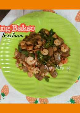 Udang bakso saos Szechuan