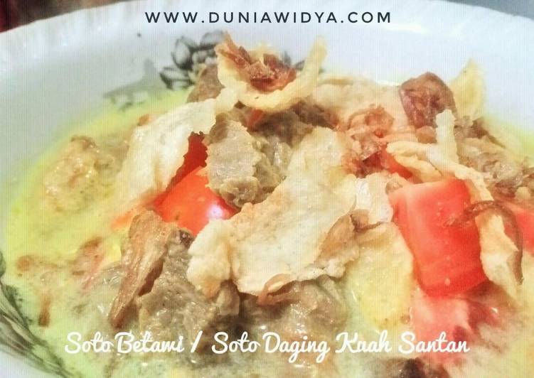 resep lengkap untuk Soto Betawi/ Soto Daging Kuah Santan