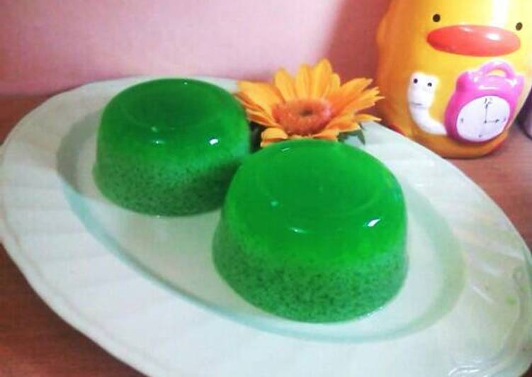 resep Puding lumut yummy & mudah bikinnya