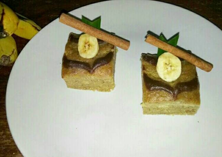 cara membuat Banana Tape Cake (Kukus)