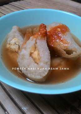 Pempek Nasi kuah Asam Jawa