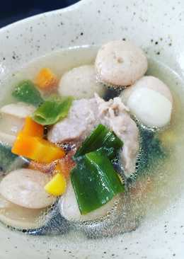 Sop sosis bakso sayuran