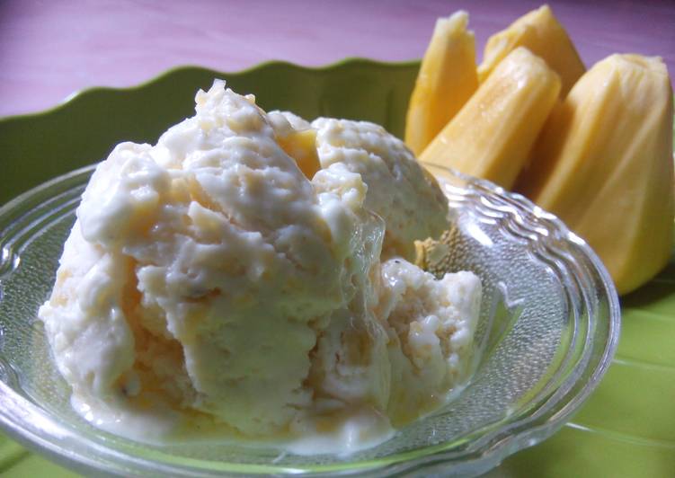 resep lengkap untuk Es krim nangka