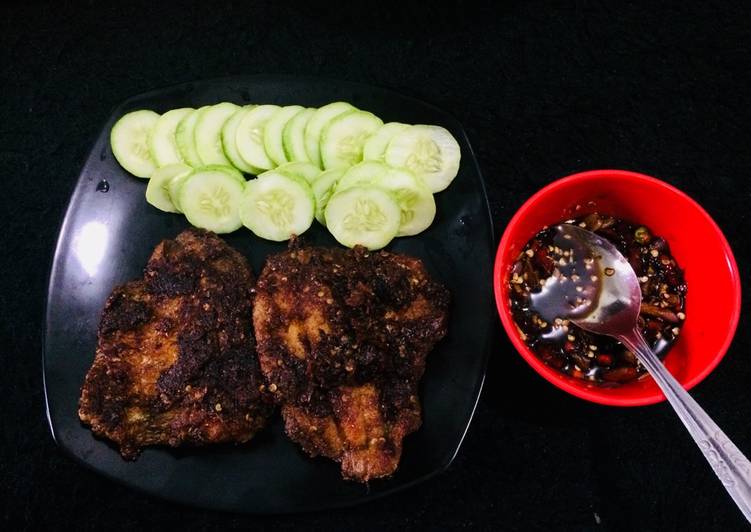 Gurame panggang teflon pedas ala Mrs. Adiwinata