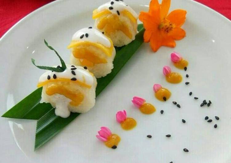 resep Mango Sticky Rice ala Sushi