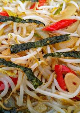 Tumis taoge rumput laut