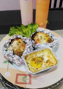 Baked Potato Mozarella with Egg