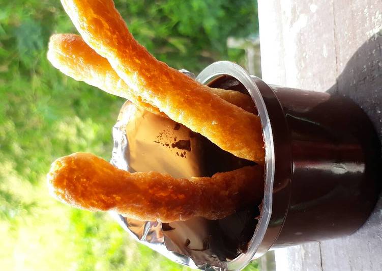 gambar untuk resep Churros anti gagal eggless (tanpa telur) hemat mudah