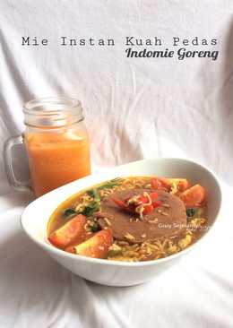 Mie Tek Tek / Mie Kuah Pedas (Indomie Goreng Instan)