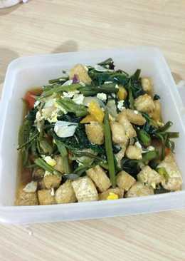 Tumis kangkung tahu telur