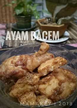 Ayam bacem plus tempe gurih no air kelapa