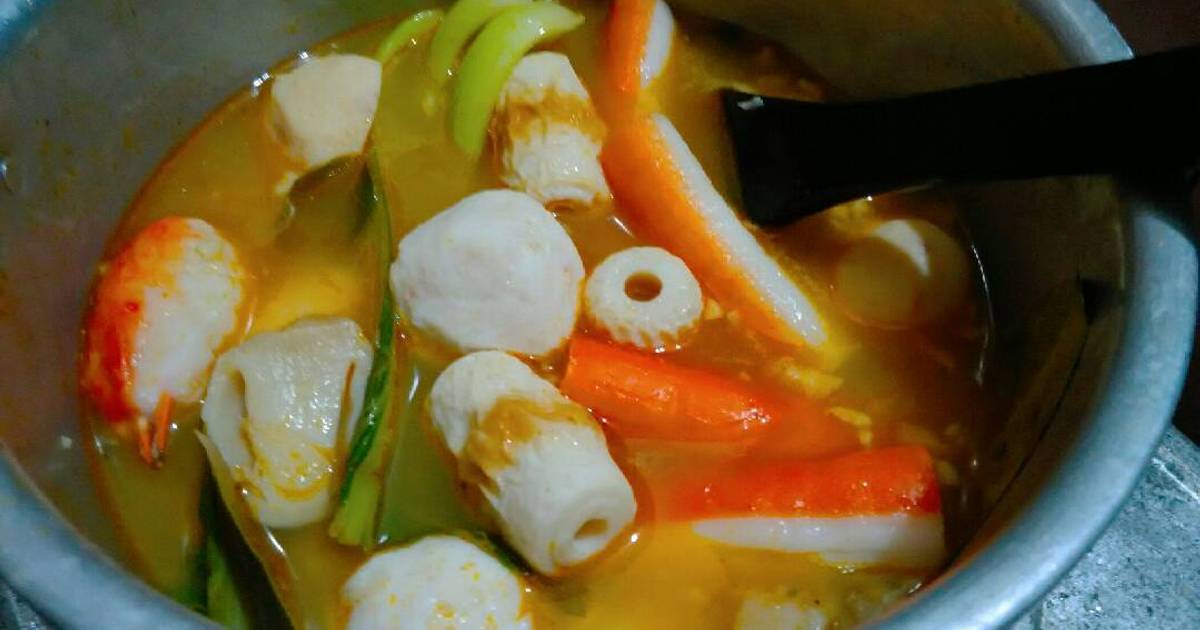  Resep  Shabu Seafood kuah Tom Yam  Instant ala Raacha pasti 